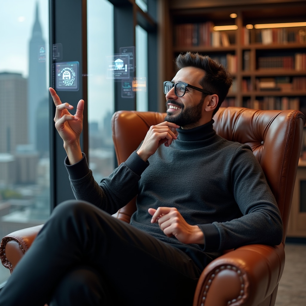 Professional exploring educational topics